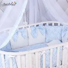 Комплект Premium в кроватку 18 предметов(6+12 бортиков) AmaroBaby Статус, бязь