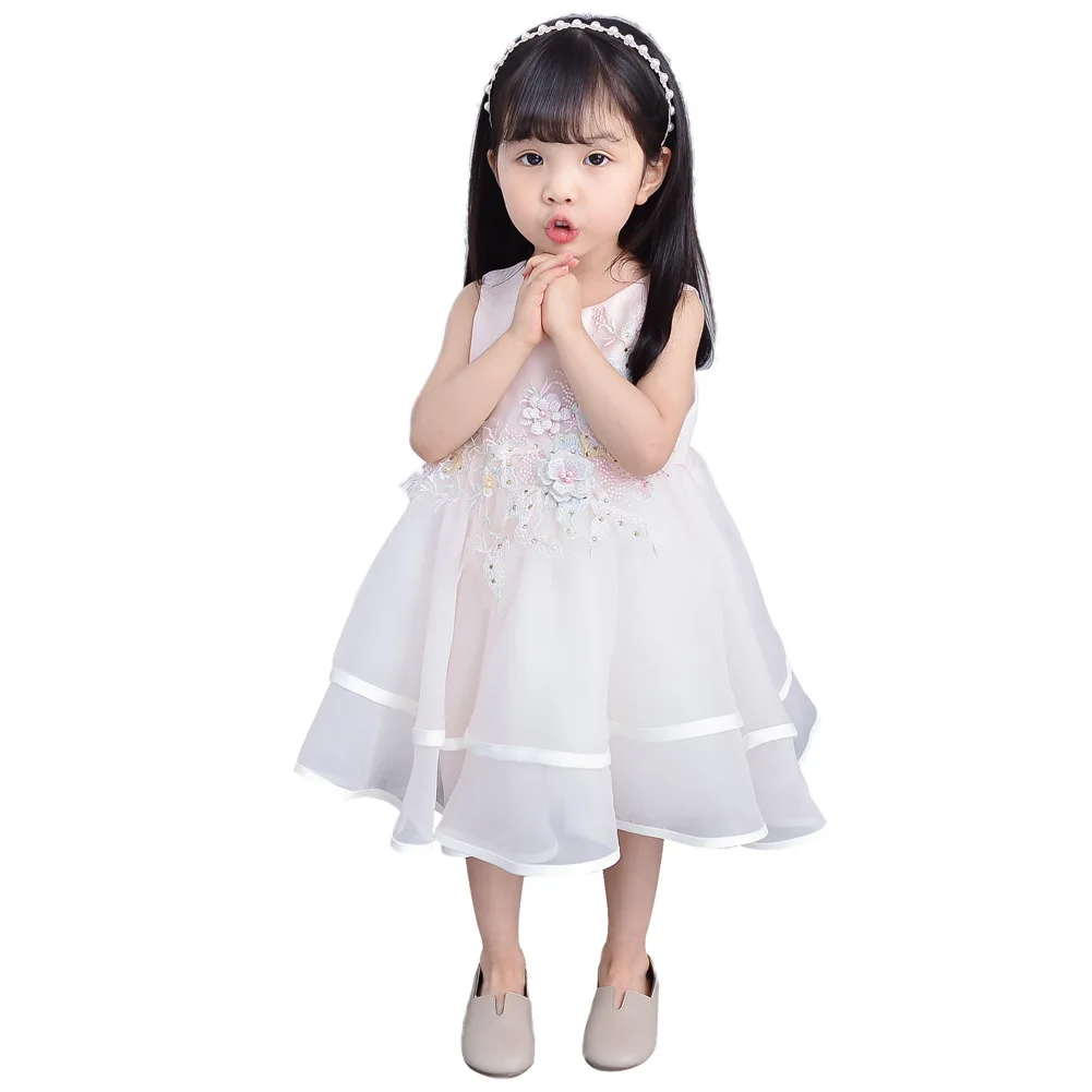 

Baby Children Shirt Infant BABY'S FIRST Month Hundred Days Wash Formal Dress Girls a Year of Age Princess Skirt