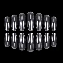 Маникюрная палочка полностью балетный наконечник для ногтей относится к кончику ногтей прозрачный цвет поддельные ногти наклейка французский гроб наконечник для ногтей 50