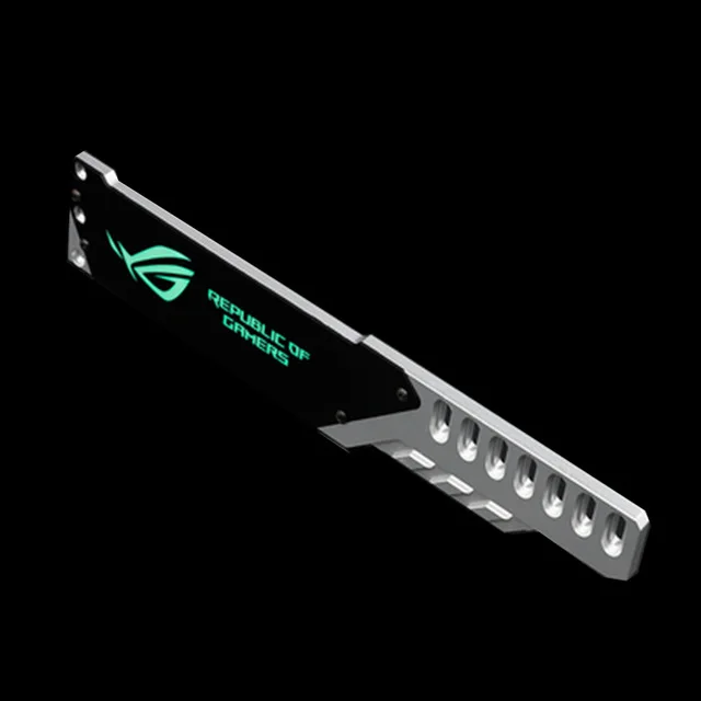 ASUS ROG(12V) Держатель GPU кронштейн из алюминиевого сплава видеокарта Jack 5V 3 Pin ARGB/12 V 4PIN RGB VGA рамка NVIDIA ROG AORUS AURA SYNC Symphony - Цвет лезвия: ASUS ROG(12V)