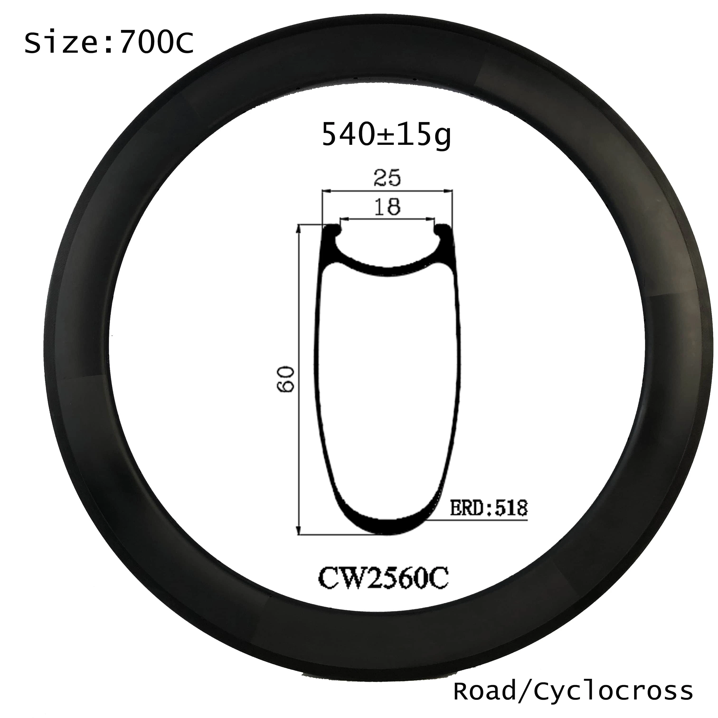 carbon bike rims OEM 700C U Shape 25mm 60mm clincher no logos competitive price high quality bicycles component online sales | Спорт и