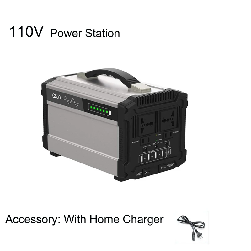 AC power Bank Электростанция 120000mAh 500W 110V 220V портативный генератор AC/DC/USB/type-C с несколькими выходами - Цвет: 110V US PLUG