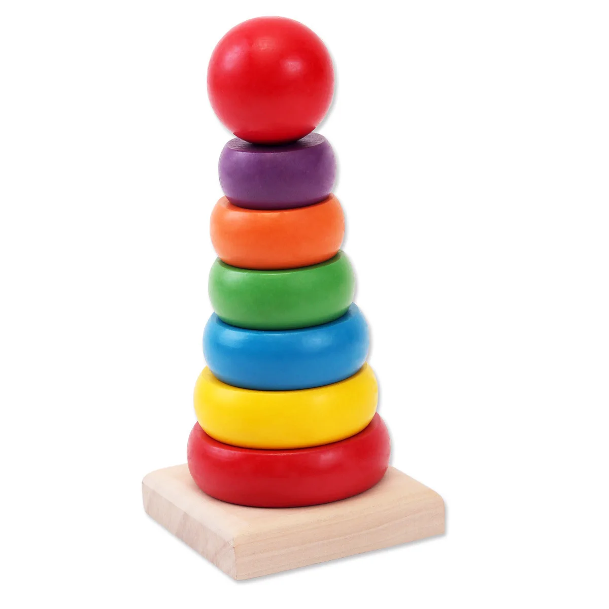 Деревянные игрушки Радуга башня из кубиков Pro Младенцы детское Дошкольное образование детская игрушка