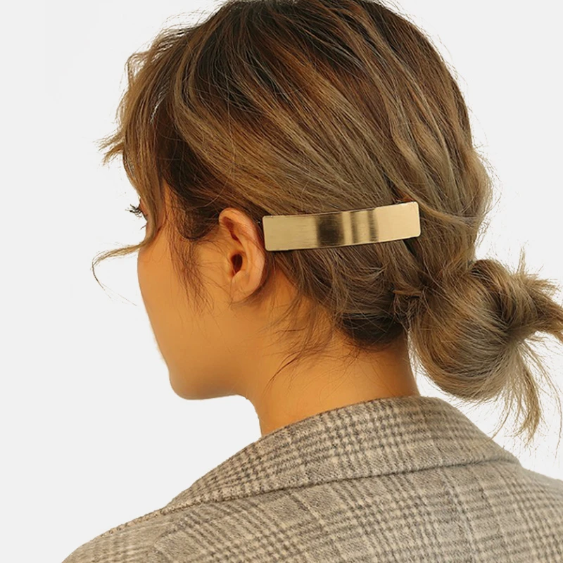 New Simple Geometric Hairpin Elegant Metal Hair Clips For Women Fashion Headwear Hair Accessories Girls Hair Barrettes