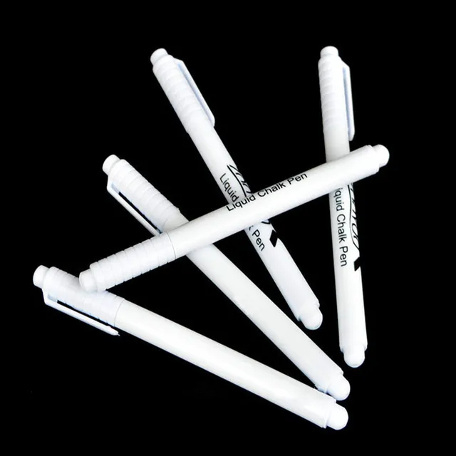 20 Pcs/lot White Liquid Chalk Pen Marker Glass Windows Chalkboard Blackboard Liquid Ink Pen Used on Chalkboard Window White Pen