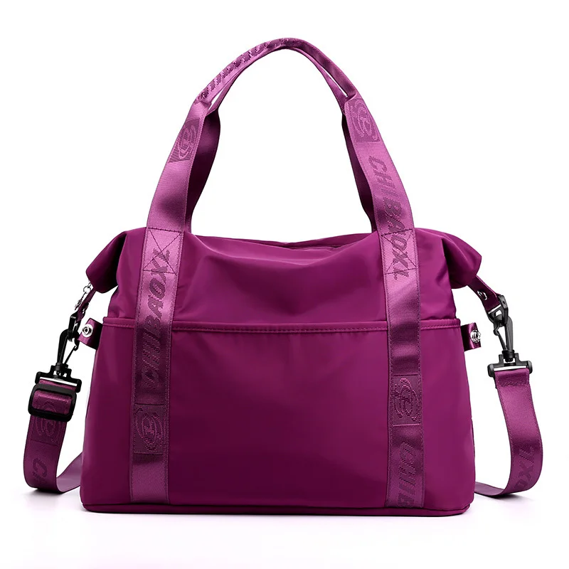 Женские сумки для спортзала, нейлоновая сумка для фитнеса, красная сумка на плечо для тренировок, Tote Tas Sac De Sport, для улицы, Bolsa Deporte Gymtas, сумки для йоги, XA907WA - Цвет: Purple