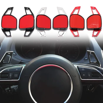 

Car Steering Wheel DSG Shift Paddles Extension Shifters Stickers For AUDI A3 S3 A4 S4 B8 A5 S5 A6 S6 A8 R8 Q5 Q7 TT