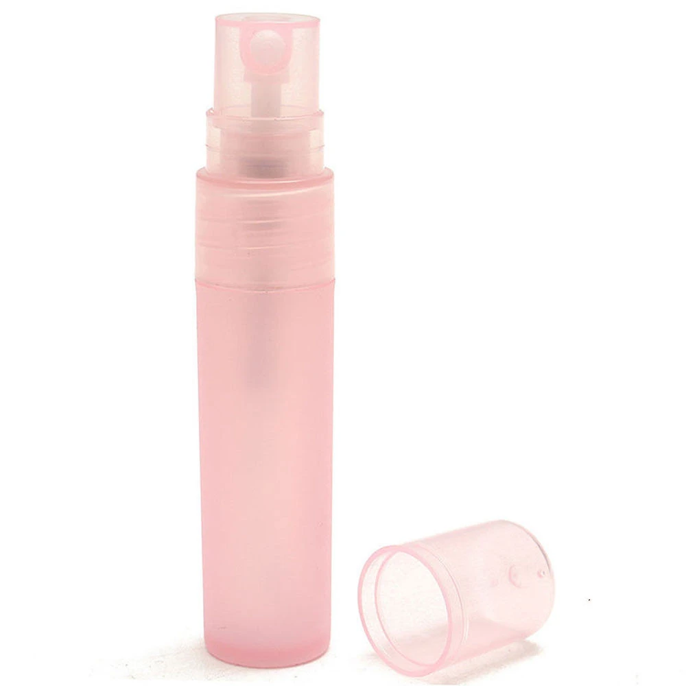 5 мл/10 мл маленькая пластиковая бутылка для упаковки для макияжа многоразового использования для женщин портативная бутылка-спрей для путешествий Мини косметические контейнеры флакон для духов - Цвет: pink