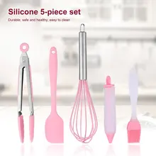 5 шт./компл. силиконовые Пособия по кулинарии, инструменты для вышивки, яичное било ложка масляная кисточка для Кухонные принадлежности Кухня посуда Пособия по кулинарии ящик для инструментов