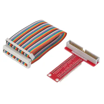 

Brand new T-Shaped Breakout Expansion Board + GPIO Cable set for Raspberry Pi B+ Pi 2 portable durable