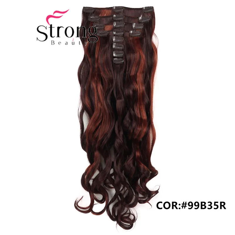 em extensões de cabelo sintético 8 pces 270g