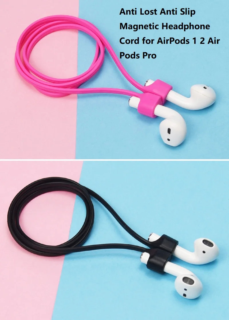 Магнитный шнур для наушников AirPods 1 2 противоударный силиконовый ремешок Apple Pro