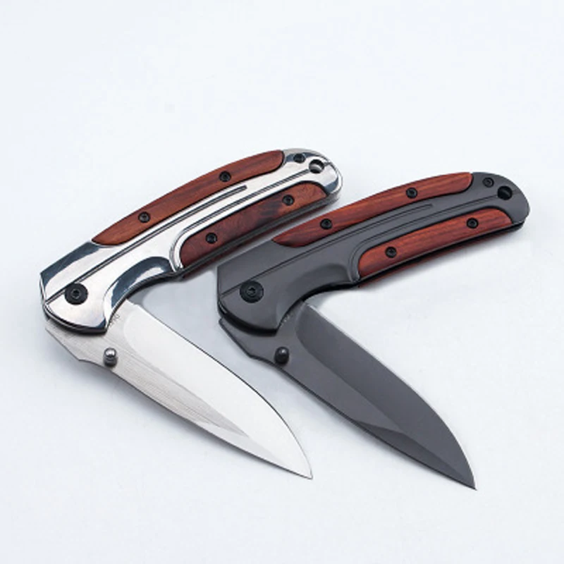 Hot Brand Hunting Folding Knife EDC Combat Rosewood Handle Camping Survival Knives Pocket Outdoor Hunting Knife EDC Tool