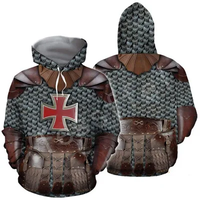 just picture Tessffel Рыцарь тамплиер Кавалье 3D Толстовка с капюшоном/Толстовка/куртка/Мужская Женская Хип-хоп подходят красочные Харадзюку стиль-2 - Цвет: just picture