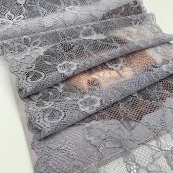 

3y/lot 28cm Grey Elastic Stretch Lace trim For Clothes Skirt Hem Underwear Sewing Craft DIY Apparel Fabrics Lace Wholesales