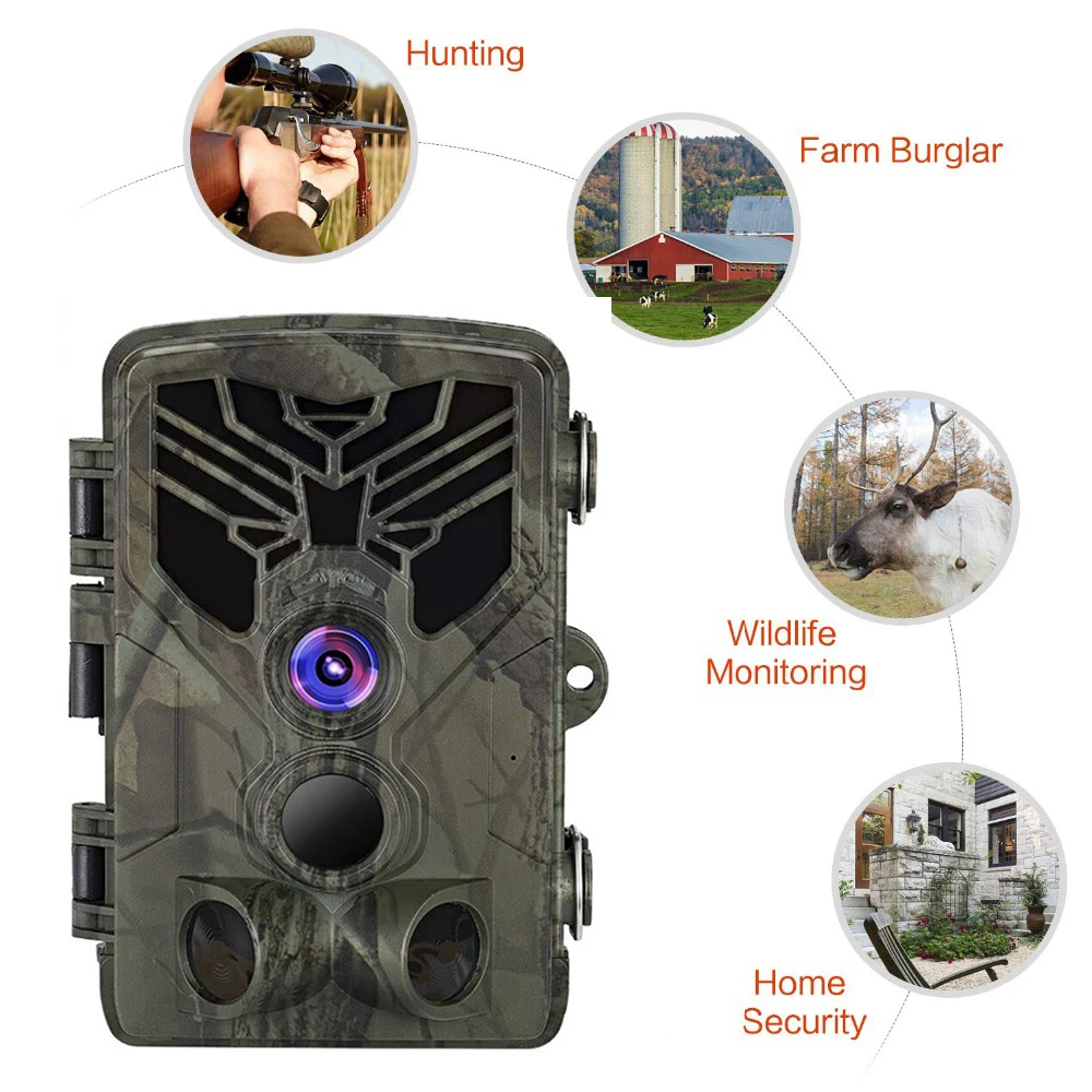 

Support 64GB Trail Camera-WiFi 20MP 1080P Wildlife Hunting Camera with Night Vision Motion Activated for Outdoor Waterproof IP66