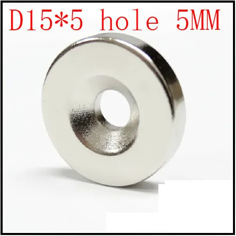 Кольцевой магнит 15x5 100 шт супер мощный магнитные неодимовые Дисковые магнитные установки d15* 5 мм отверстие 5 мм