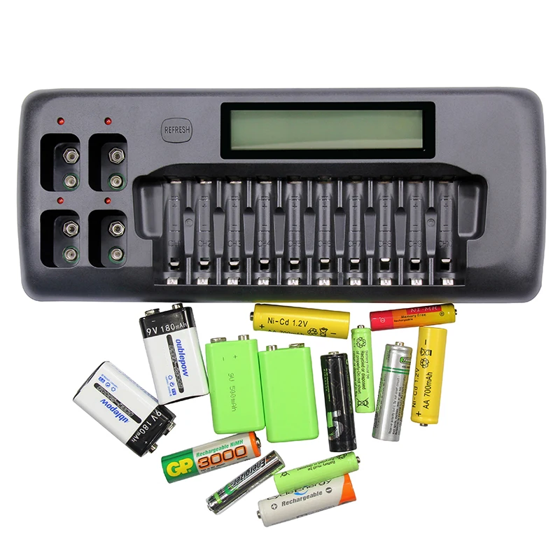 Carregador de Bateria para aa Carregador de Bateria Bingpai Slot 9v Baterias Recarregáveis Display Lcd Inteligente Ni-cd Li-ion Ni-mh 14 1.2v Aaa - Image 3