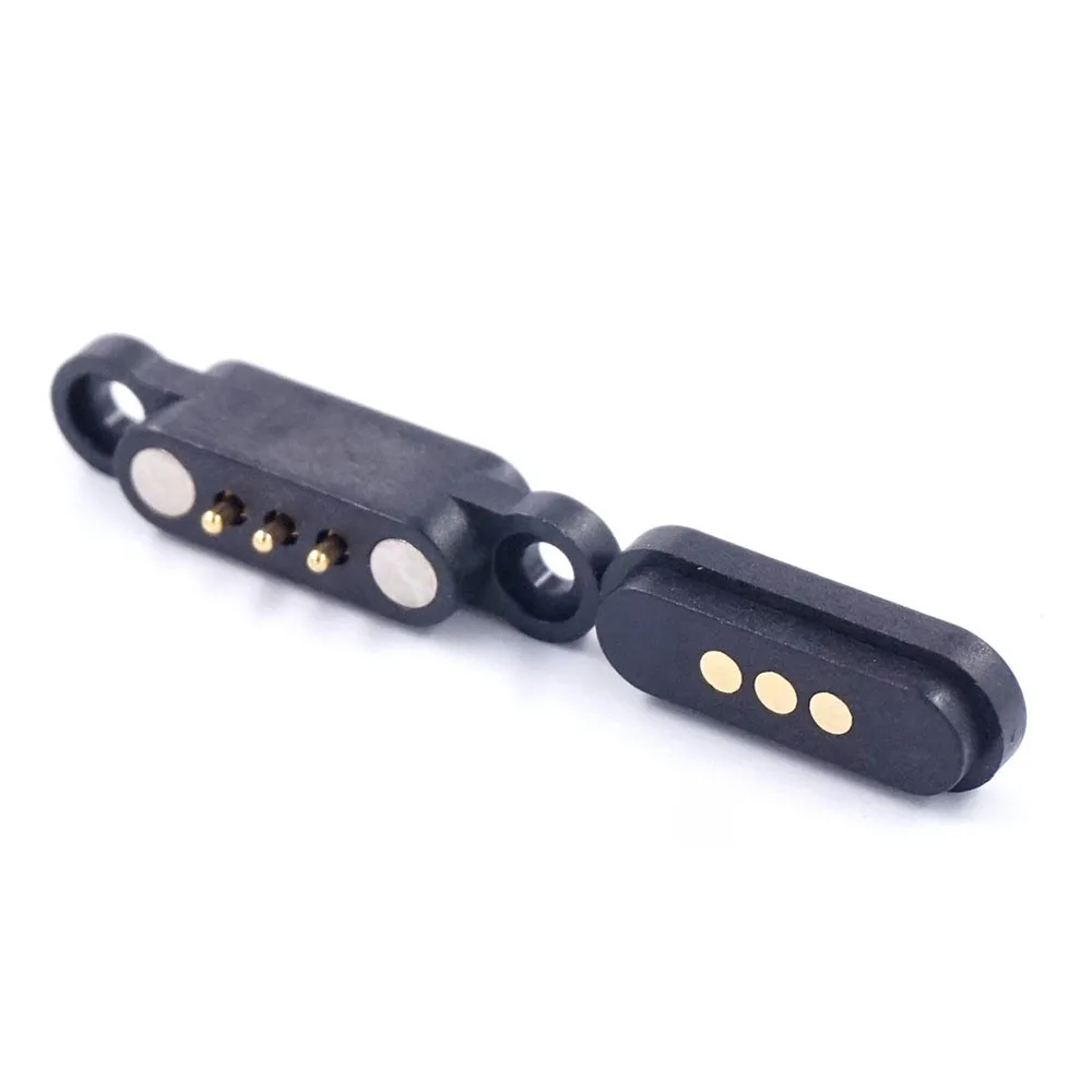3Pin Magnetic Connector 3 Pole Pogopin Male Female Spring Loaded DC Power Charging Port Socket | Обустройство дома