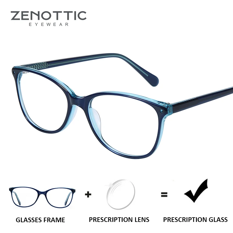 Очки ZENOTTIC ацетатные с защитой от синего света рецептурные оптические