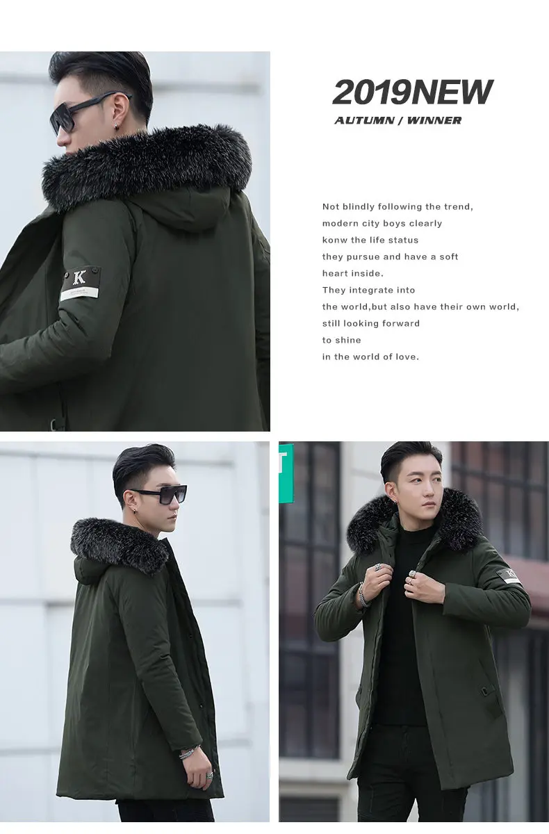 Winter Warm Long Jackets Coat Men Hooded Male Coats Jacket Parka Slim Fitted Cotton Padded Outerwears Clothing 2019 Black Friday 16