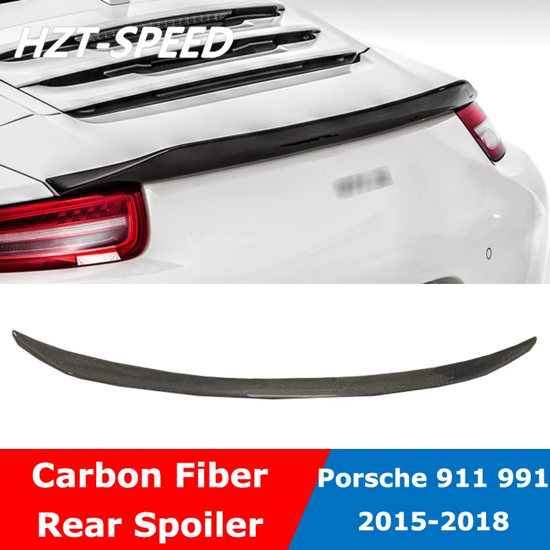 911 в Стиль углеродного волокна хвост крыло багажника задний спойлер для Porsche Carrera 911 991 991,2