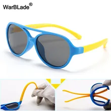 WarBLad-lunettes de soleil polarisées pour enfants, en Silicone, pour garçons et filles, cadre souple, protection solaire UV400