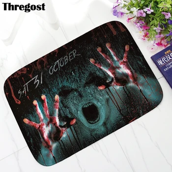 

Halloween Door Mat Blood Handprint Printed Absorbent Doormat Microfiber Floor Mats Welcome Carpet Modern Home Decor Rugs