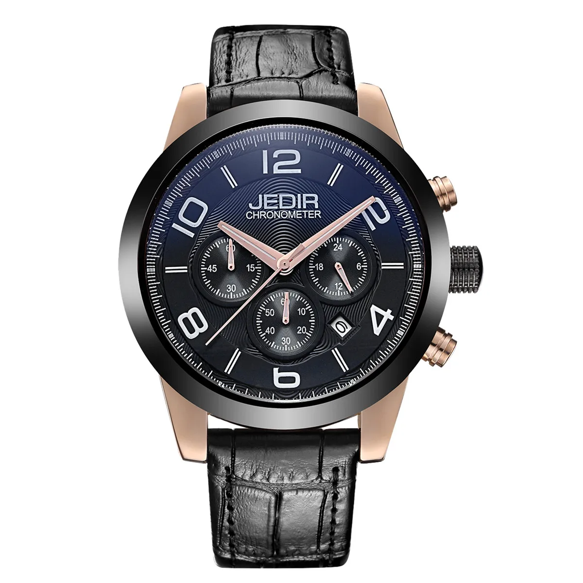 

New Fashion Luxury Men Watch Leather Strap Waterproof Multifunctional Business Men's Quartz Watch Men's Gift Relogio Masculino