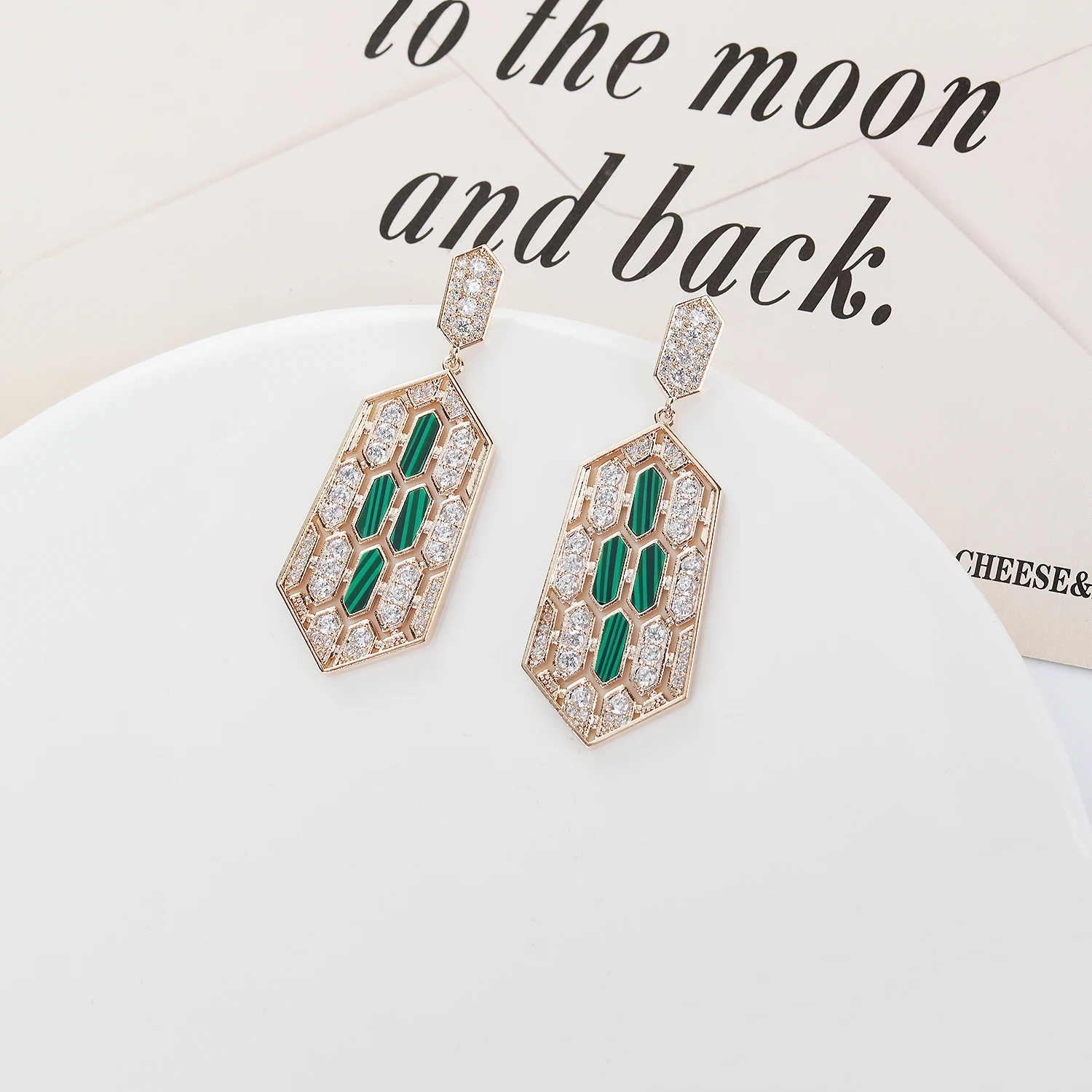 Trendy Cubic Zircon Drop Earrings Bridal Engagement Wedding Jewelry Elegant Female Dangle Earring Fine Gift CE11617