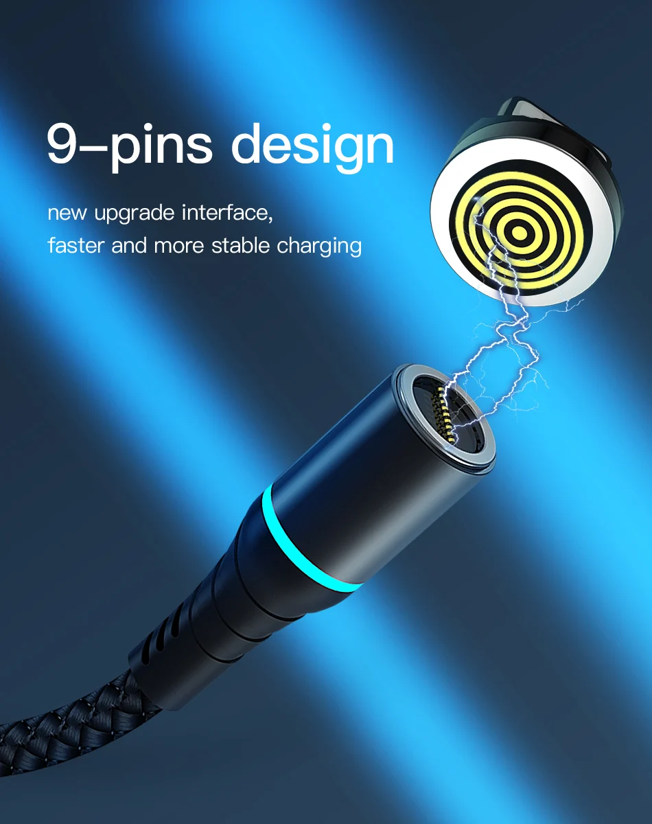 !ACCEZZ 5A Magnetic Cable Fast Charging For iPhone X 11 8 ipad Mini Xiaomi Realme Micro USB Type C Magnet Charger Data Sync Cord (5)