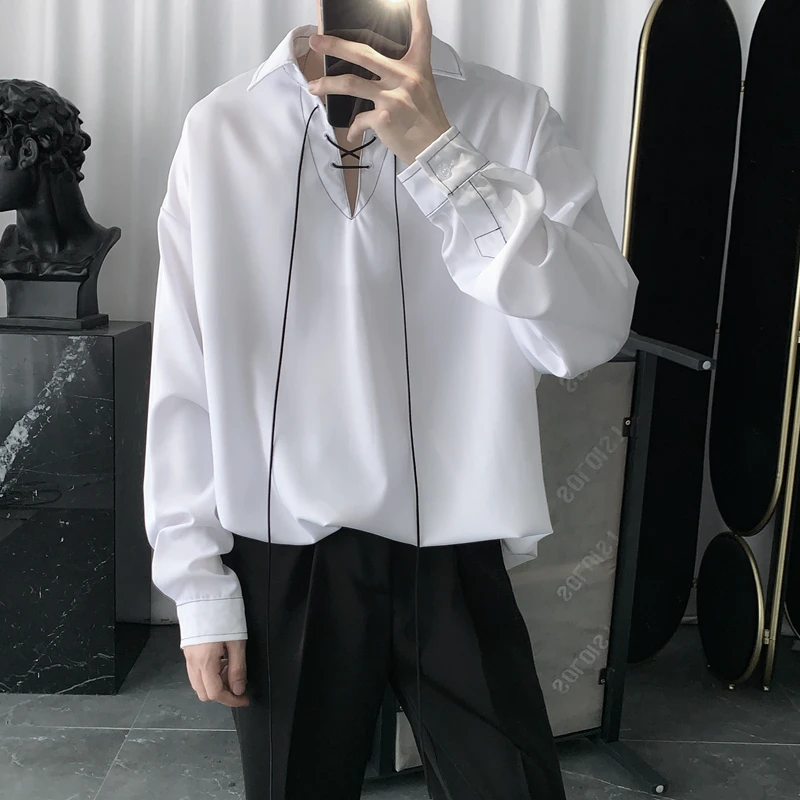 Musim gugur Kemeja Fashion Korea Gaya 