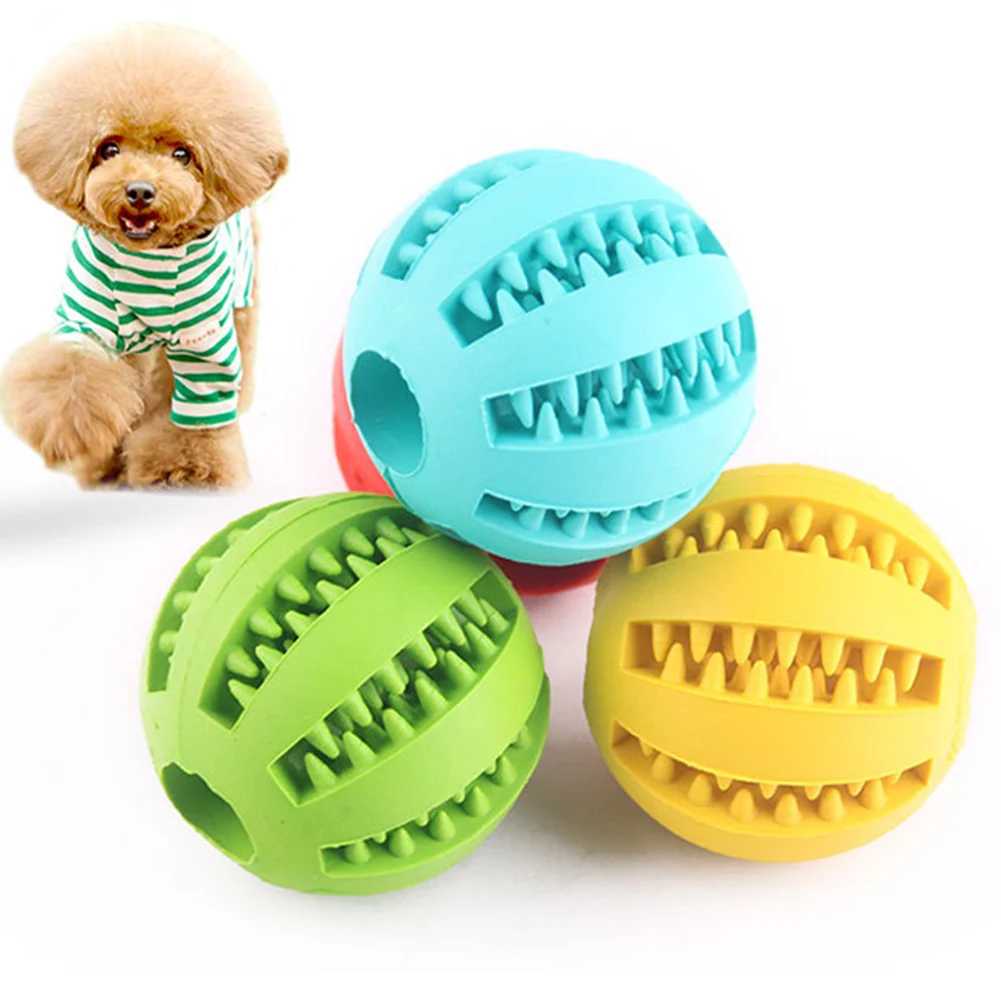 

New Pet Toys 5cm Dog Toys Interactive Elasticity Ball Natural Rubber Leaking Ball Tooth Clean Ball Cat Dog Chew Interactive Toys