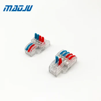 

Wire Connector 2 In 4/6 Out Mini Fast Wire Connector LT-422 Compact Wiring Cable Connector Push-in Conductor