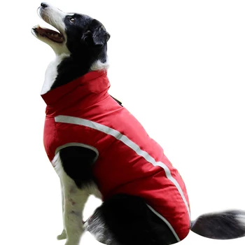 

Dog Clothes Autumn&Winter Medium Large Dog with Leash Hole Soft Warm Reflective Waterproof Comfortable Pet Puppy Coat Jacket