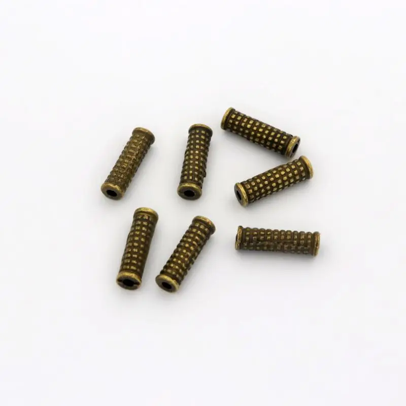 Antique Bronze 50 шт. микс тибетский серебряный золотой бронзовый длинный металлический разделитель свободные бусины для самостоятельного изготовления ювелирных изделий браслет аксессуары - Цвет: Antique Bronze