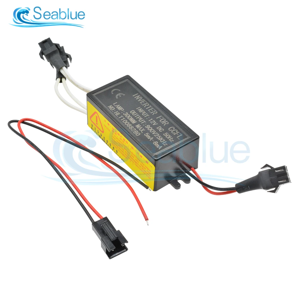 1Pcs DC 12V to 900V CCFL Inverter Male Connection For CCFL Angel Eyes E46 E39 E53 Driver Projector Lens Light Ballast Box