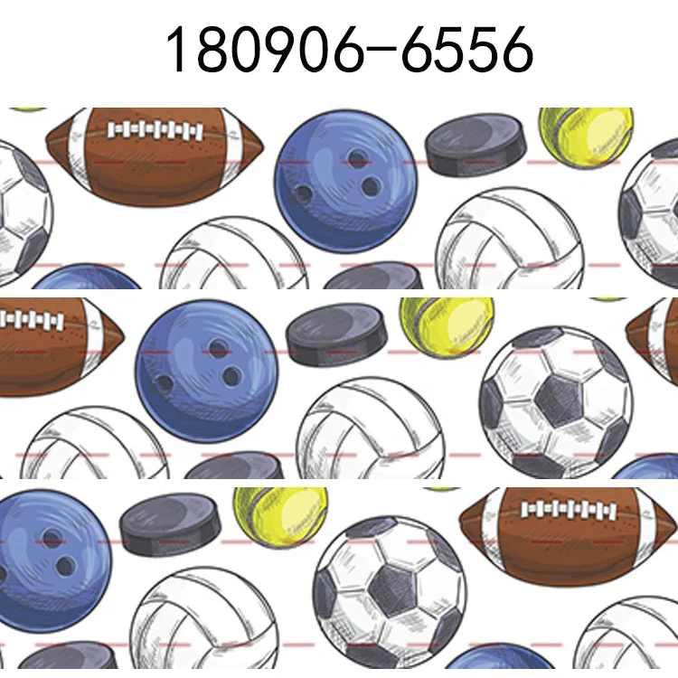 Winsome 50 ярдов 16 мм-75 мм Прекрасный футбольный образец мультяшного принта Grosgrain, FOE лента - Цвет: 180906-6556