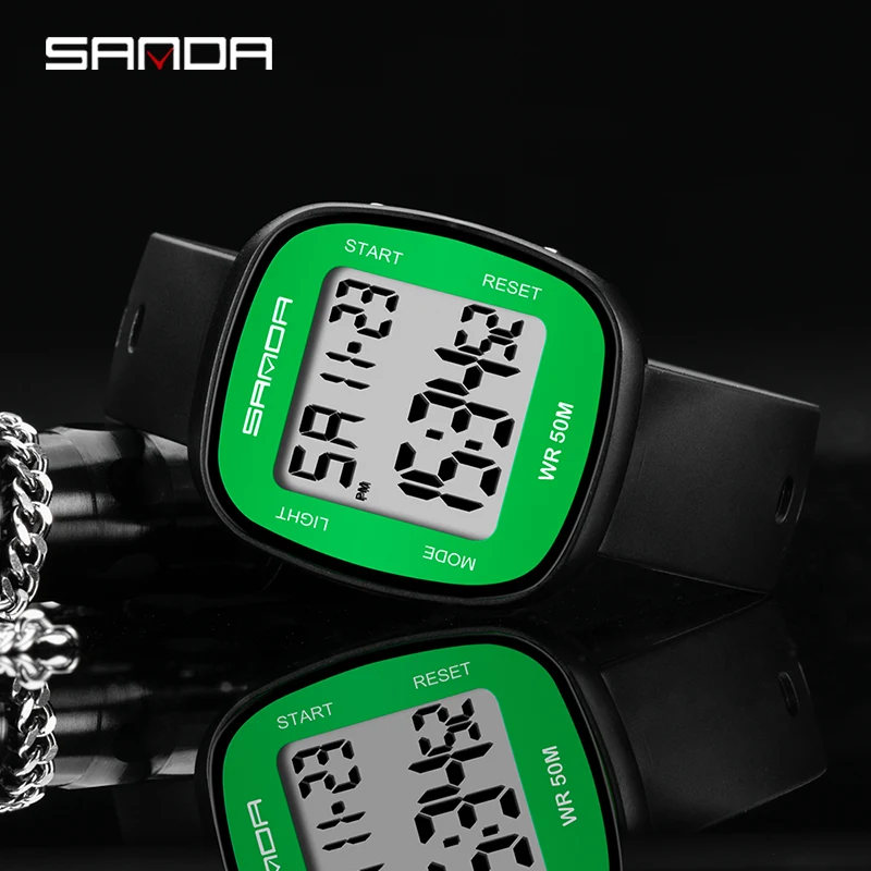Роскошные часы военные Санда мужские спортивные часы для бега светодиодный водонепроницаемые мужские цифровые наручные часы reloj hombre masculino
