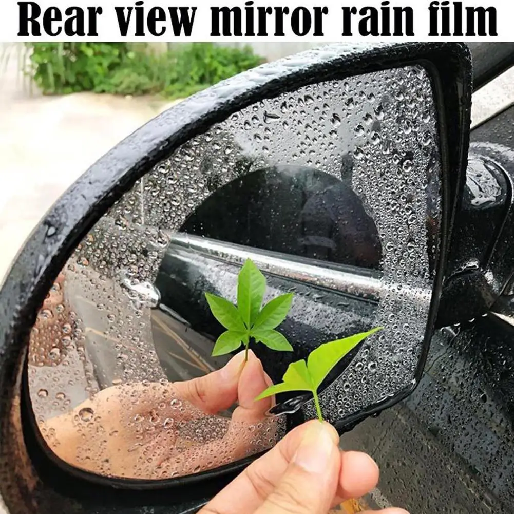 2PCS Car Mirror Window Clear Film Car Anti Fog Anti-glare Rainproof Rearview Mirror Trim Film Cover Accessories