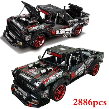 

Technic MOC 22970 F-150 Ford Mustang Hoonicorn Racing Car models Kit Lepins building block bricks Kid Tech Toys Christmas gifts
