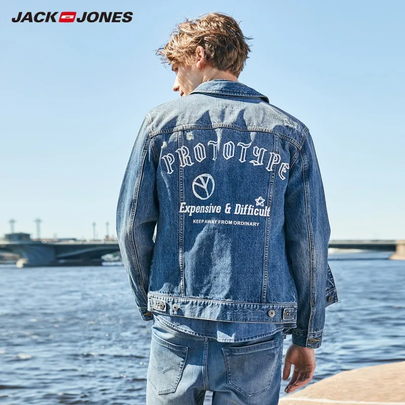 JackJones мужские трендовые повседневные джинсовые куртки пальто 219357515