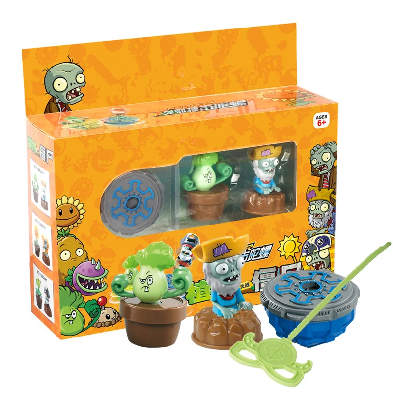 Gyro Burst Plants Vs Zombies Kids Game Arena Building Blocks PVZ Action Figures Role Play Model Toy Collection Gifts