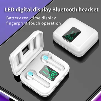 

Wireless Bluetooth 5.0 Headset Sport Touch Control Headset LED Display Noise Cancel Earphone For All Smarkphones PK I9000 I12