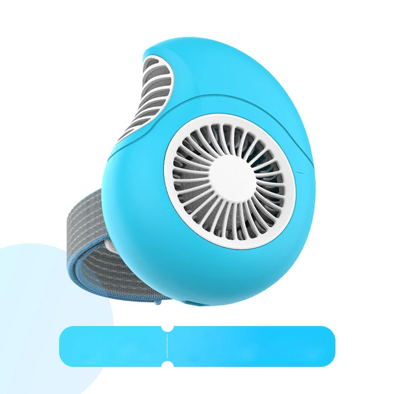 Модный Usb маленький вентилятор практичный мини leafless ручной переносной студенческий зарядный портативный Настольный ITAS6611A - Цвет: blue