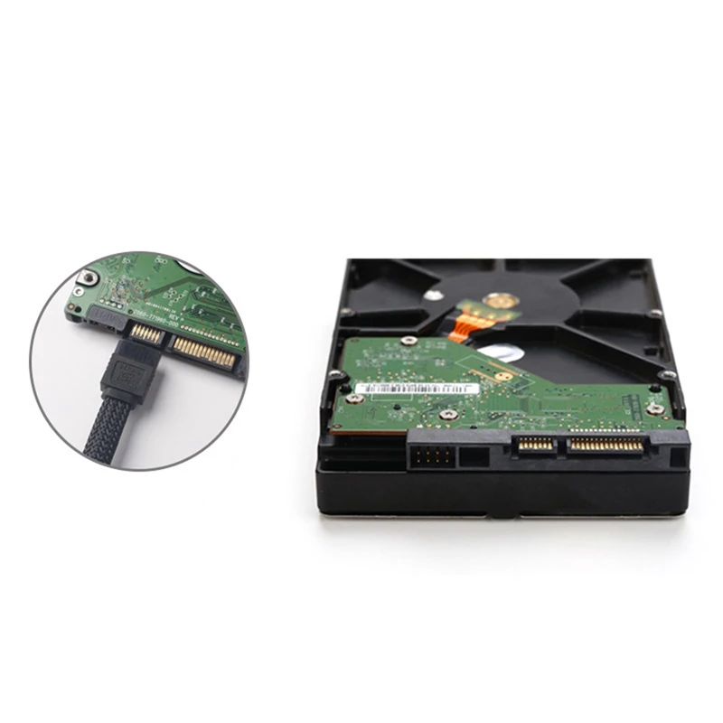2 шт 50 см SATA 3,0 III SATA3 7 pin кабель для передачи данных 6 ГБ/сек. SSD Кабели HDD жесткий диск шнур для передачи данных с нейлоновыми рукавами премиум версия(белый и R