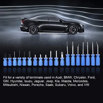 

19pcs/ Set Hand Tool Set Car Universal Electrical Terminal Block Release Connector Removal Tool Kit Drill Bit Set