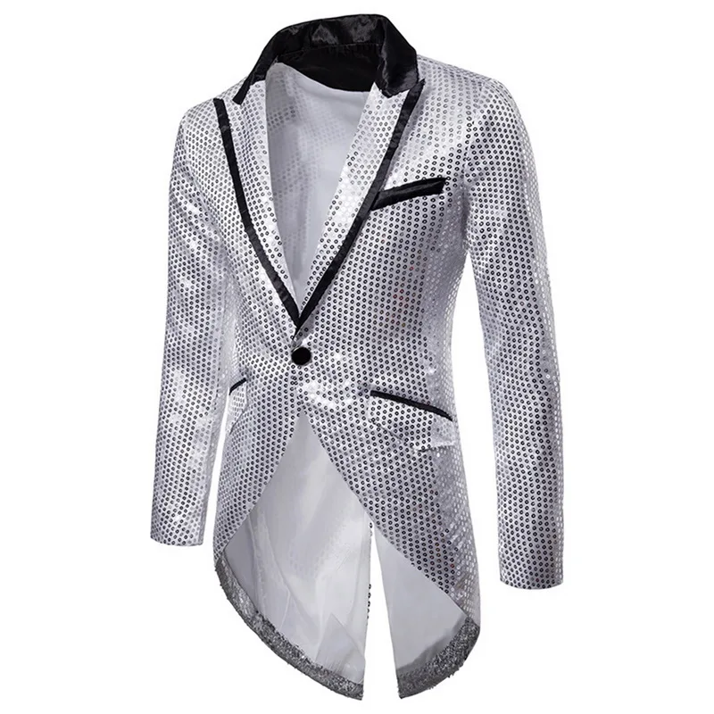 

Stylish Men's Casual Slim Fit Formal One Button Suit Blazer Coat Jacket Tops