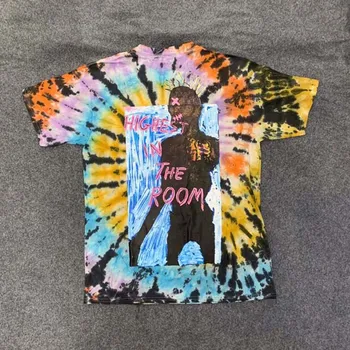 

Harajuku Tie Dye Crewneck Loose Cotton T Shirt Men and Women Short Sleeve Hip Hop Oversize Tshirts Streetwear Summer T-shirt