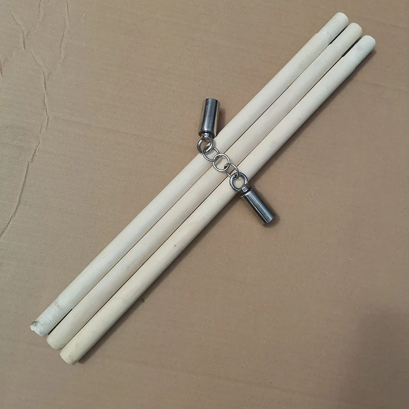 25mm Diameter Three Section Cudgel Staff Stick Length 60cm White Wax Plant Partially Prepared Products